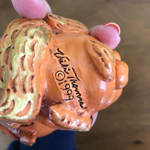 VTG Vicki Thomas Gourd Fish Set 2 Signed 1999 Figurine Quirky Whimsical Folk Art - Picture 11 of 14